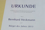 Galerie: Bürger des Jahres 2013 Bernhard Heckmann