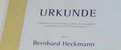 Bürger des Jahres 2013 Bernhard Heckmann
